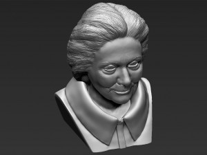 hillary clinton bust ready for full color 3d printing 3D Print Model
