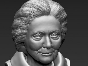 hillary clinton bust ready for full color 3d printing 3D Print Model