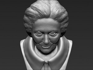 hillary clinton bust ready for full color 3d printing 3D Print Model