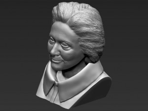hillary clinton bust ready for full color 3d printing 3D Print Model