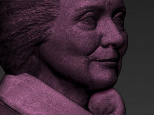 hillary clinton bust ready for full color 3d printing 3D Print Model