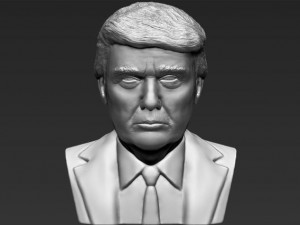 president donald trump bust 3d printing ready stl obj 3D Print Model