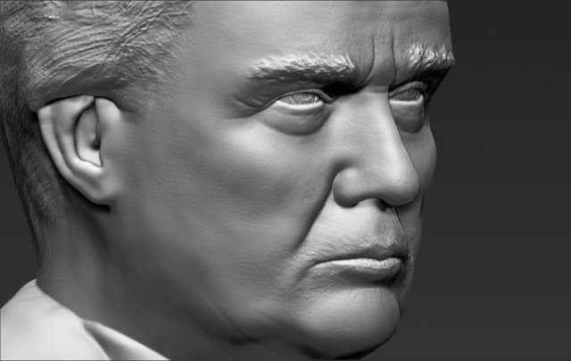 Download president donald trump bust 3d printing ready stl obj 3D Model