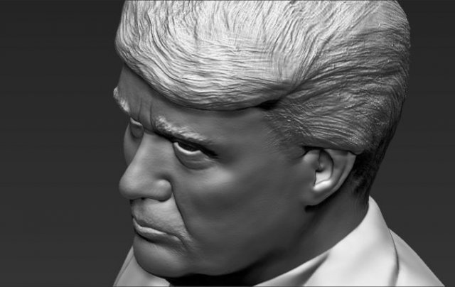 Download president donald trump bust 3d printing ready stl obj 3D Model