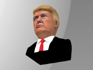 president donald trump bust ready for full color 3d printing 3D Print Model