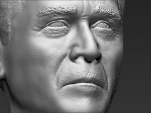 president george w bush bust 3d printing ready stl obj Model Cetak 3D
