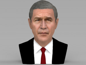 president george w bush bust ready for full color 3d printing 3D Print Model