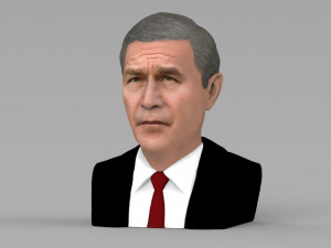 president george w bush bust ready for full color 3d printing Modèles 3D en vedette
