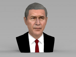 president george w bush bust ready for full color 3d printing Modèles 3D en vedette