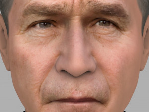 president george w bush bust ready for full color 3d printing Modèles 3D en vedette