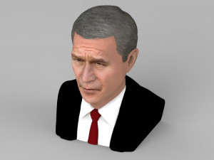 president george w bush bust ready for full color 3d printing Modèles 3D en vedette