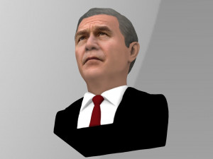 president george w bush bust ready for full color 3d printing Modèles 3D en vedette