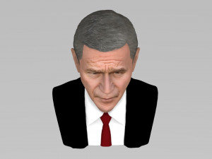 president george w bush bust ready for full color 3d printing Modèles 3D en vedette