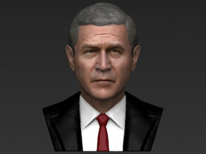 president george w bush bust ready for full color 3d printing Modèles 3D en vedette