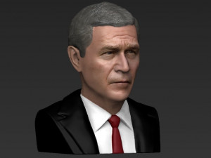 president george w bush bust ready for full color 3d printing Modèles 3D en vedette