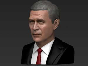 president george w bush bust ready for full color 3d printing Modèles 3D en vedette