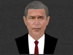 president george w bush bust ready for full color 3d printing Modèles 3D en vedette