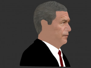 president george w bush bust ready for full color 3d printing Modèles 3D en vedette