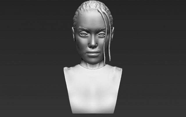 lara croft angelina jolie bust 3d printing ready stl obj Modello di stampa 3D .c4d .max .obj .3ds .fbx .stl .blend 