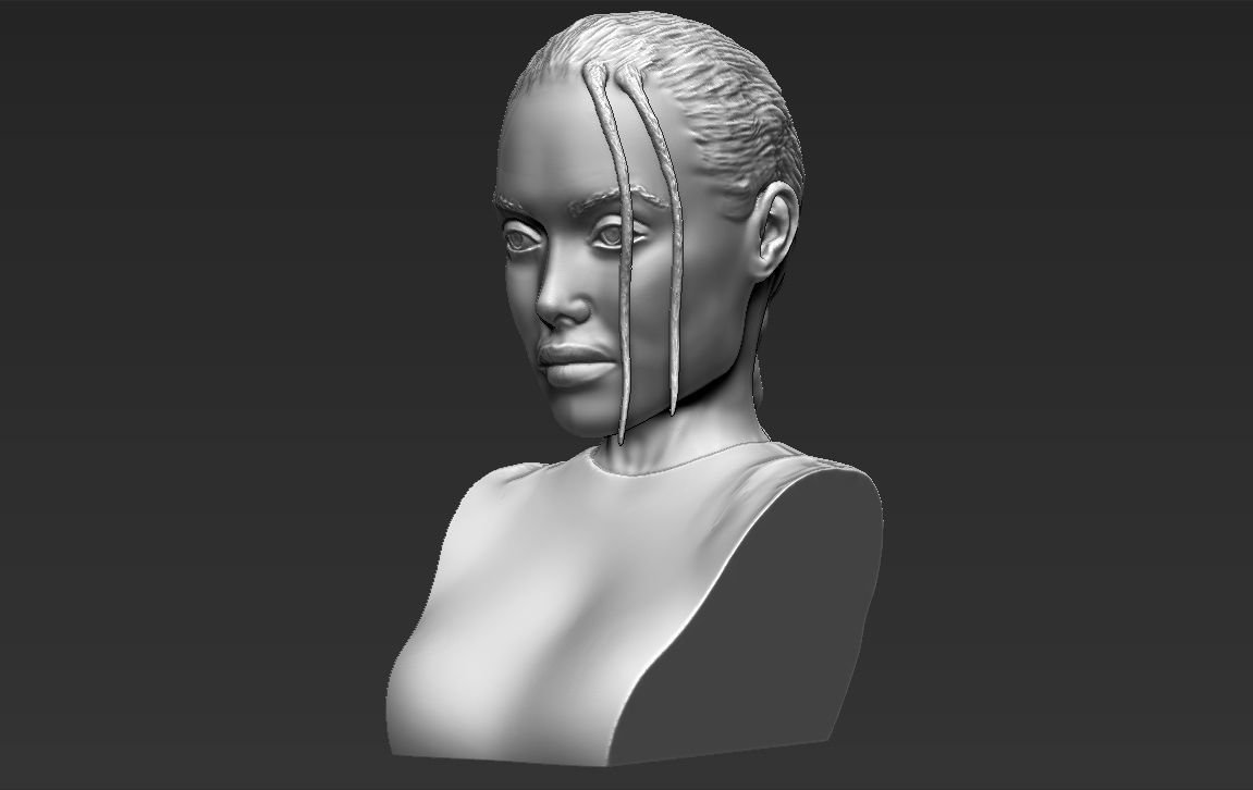 Lara Croft Angelina Jolie Bust 3d Printing Ready Stl Obj 3d Model In Sculpture 3dexport
