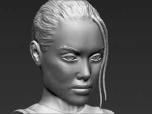 lara croft angelina jolie bust 3d printing ready stl obj Modello di stampa 3D