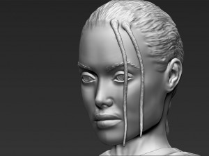 lara croft angelina jolie bust 3d printing ready stl obj Modello di stampa 3D