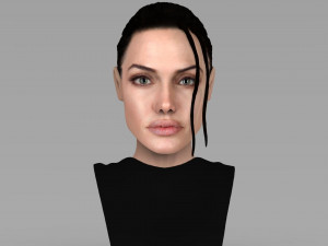 lara croft angelina jolie bust ready for full color 3d printing 3D Print Model