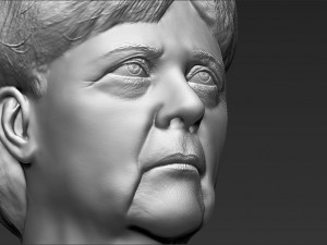 angela merkel bust 3d printing ready stl obj Model do druku 3D