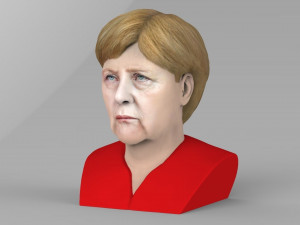 angela merkel bust ready for full color 3d printing 3D 프린트 모델