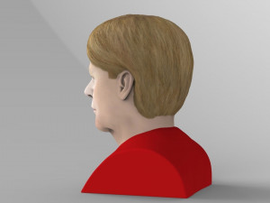angela merkel bust ready for full color 3d printing 3D 프린트 모델