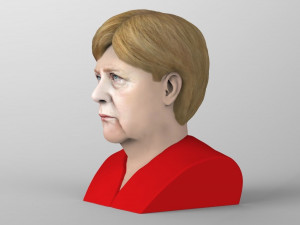 angela merkel bust ready for full color 3d printing 3D 프린트 모델