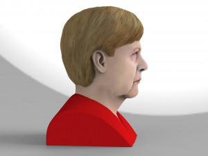 angela merkel bust ready for full color 3d printing 3D 프린트 모델