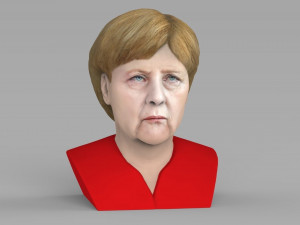 angela merkel bust ready for full color 3d printing 3D 프린트 모델