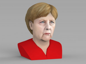 angela merkel bust ready for full color 3d printing 3D 프린트 모델