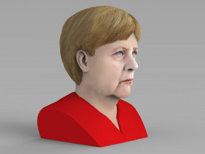 angela merkel bust ready for full color 3d printing 3D 프린트 모델