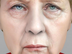angela merkel bust ready for full color 3d printing 3D 프린트 모델