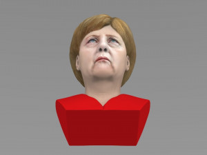 angela merkel bust ready for full color 3d printing 3D 프린트 모델