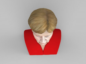 angela merkel bust ready for full color 3d printing 3D 프린트 모델