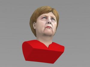 angela merkel bust ready for full color 3d printing 3D 프린트 모델