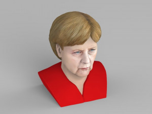 angela merkel bust ready for full color 3d printing 3D 프린트 모델