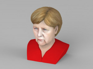 angela merkel bust ready for full color 3d printing 3D 프린트 모델