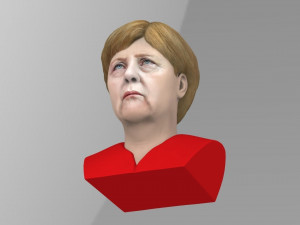 angela merkel bust ready for full color 3d printing 3D 프린트 모델