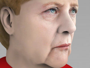 angela merkel bust ready for full color 3d printing 3D 프린트 모델