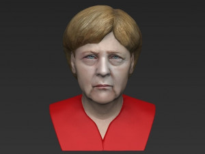 angela merkel bust ready for full color 3d printing 3D 프린트 모델