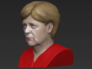angela merkel bust ready for full color 3d printing 3D 프린트 모델