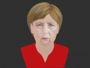 angela merkel bust ready for full color 3d printing 3D 프린트 모델
