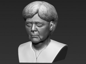 angela merkel bust ready for full color 3d printing 3D 프린트 모델