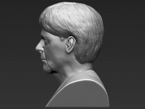 angela merkel bust ready for full color 3d printing 3D 프린트 모델