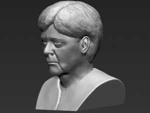 angela merkel bust ready for full color 3d printing 3D 프린트 모델