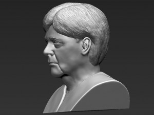 angela merkel bust ready for full color 3d printing 3D 프린트 모델